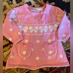 Blueberi Boulevard Pink and White Knit Sweater Top